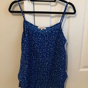 Blue and White Polka Dot Tank